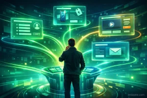 شخص يختار بين أنواع مختلفة من صفحات الهبوط مع تفرعات تصميمية توضح الاستخدامات المختلفة