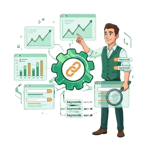 خبير سيو يحلل بيانات الكلمات المفتاحية وترتيب الموقع في محركات البحث