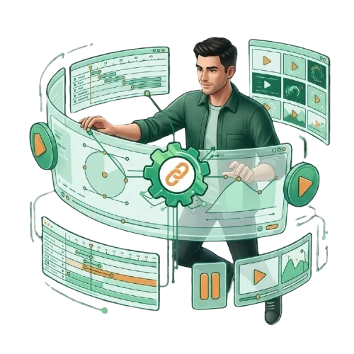 منتج فيديو يعمل على تصميم فيديو تسويقي ورسوم متحركة